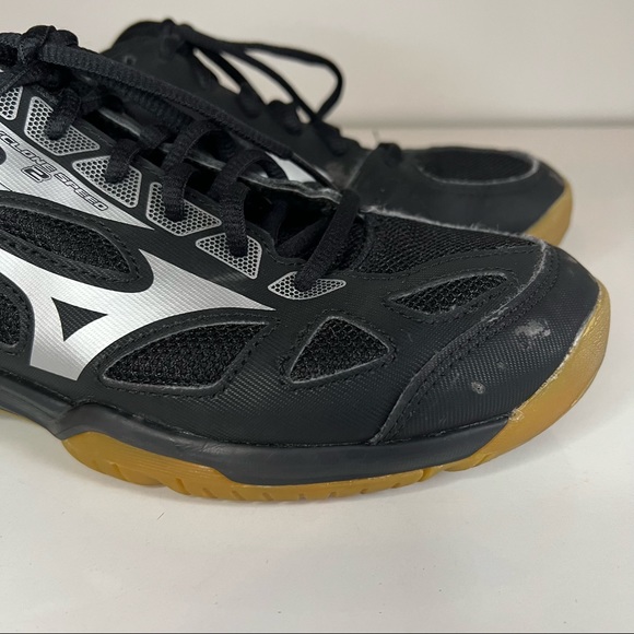 Mizuno Cyclone Speed 2 Volleyball Shoe Black Silver Gum Sole Women’s Size 9 - Picture 5 of 11